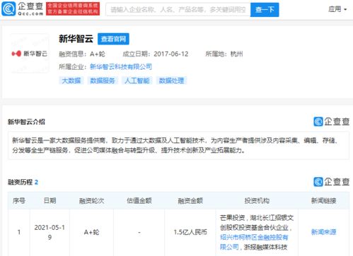 芒果投資新華智云 媒體巨頭與科技巨擘聯手，賦能大數據服務新格局